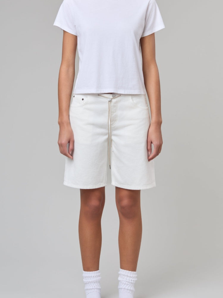 Adjustable  Stretch Denim Shorts